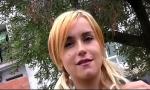 Bokep Full Cute blondie picked up and fucked for money 2020