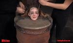 Bokep Hot Bdsm babe trapped in a barrel and electrified