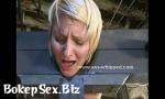 Bokep Blonde is bound in a medieval device hot