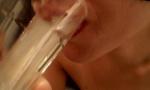 Bokep amateur girlfriend plays with a glass of cum 2020