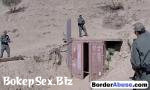 BokepSeks Skinny Latina hard gagging with border police cock online