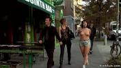 Video Bokep Terbaru Mona Wales disgraces bare big tits brunette slave Pina De Luxe outdoor in public street then in fetish bar makes her fuck mp4