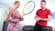 Nonton Video Bokep 57yo Posh Big Tit British Cougar apos s naughty tennis lesson ends with a facial mp4