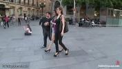 Download Film Bokep Spanish hottie Samia Duarte walked with hands in box tie in public streets by Princess Donna Dolore and James Deen then fucked in van terbaru