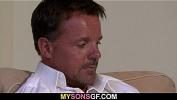 Bokep HD Her BF away and she seduces his hung dad online