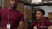 Download Bokep Asian worker Jkab Ethan Dale gets throat fucked by his black colleague Andre Donovan then anal fucked with his big black cock in stockroom terbaru