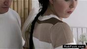 Download vidio Bokep Brunette with nice ass rode masseur on table