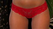 Bokep HD slut in red lingerie solo on bed hot