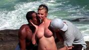 Bokep HD Big Fat White Dick and His Best Friend Black Guy with a BBC fucks Pornstar Tarra White on the Rocks in public hard and anal hot