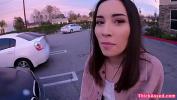 Bokep Hot 18yo teen Aria Lee kicked out of amusementpark for flashing and meets a guy at the parkinglot period She invites him to her room and takes out his big cock period She sucks it and then twerks for him on the bed period He fingers her and is faces