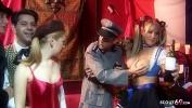 Bokep Dirty Gangbang with many Couples in Carneval Dresses d period on Party
