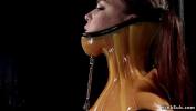 Nonton Film Bokep Fantastic slut Juliette March in hell of device bondage in latex lingerie suffers pain then on knees with back lean backwards gets whipped terbaru