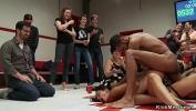 Bokep Hot Lesbian wrestler ties opponent and lets public finger fuck her then gangbang fuck and double penetration on mats mp4