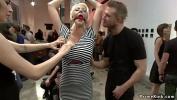 Vidio Bokep Mistress and master public d period huge tits blonde slave while she is blindfolded in public art gallery 2022