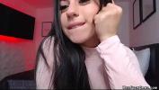 Bokep Baru Black haired amateur beauty in pink tight blouse with fake big tits and hard nipples posing and playing with vibrator in live webcam show homemade mp4