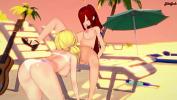 Bokep Video Lucy and Erza have some lesbian fun on the beach period mp4